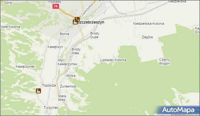 mapa Lipowiec-Kolonia, Lipowiec-Kolonia na mapie Targeo