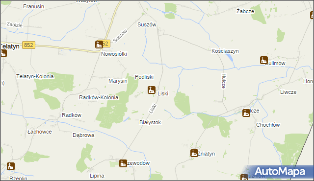 mapa Liski gmina Dołhobyczów, Liski gmina Dołhobyczów na mapie Targeo