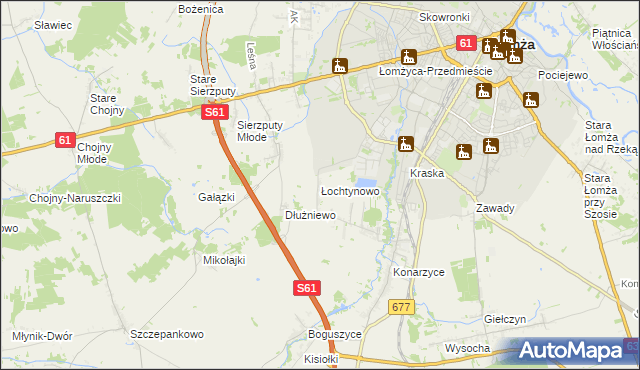 mapa Łochtynowo, Łochtynowo na mapie Targeo