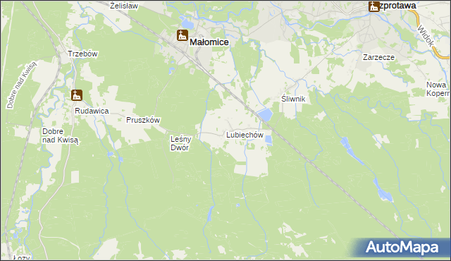 mapa Lubiechów, Lubiechów na mapie Targeo