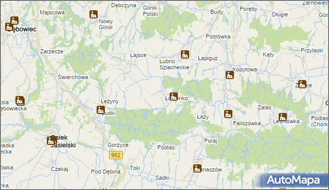 mapa Łubienko, Łubienko na mapie Targeo