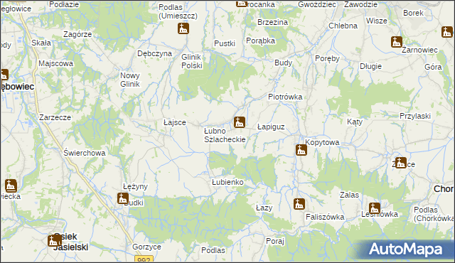 mapa Łubno-Opace, Łubno-Opace na mapie Targeo