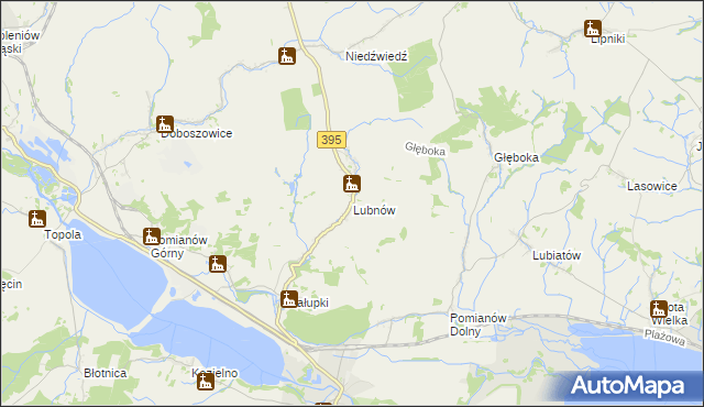 mapa Lubnów gmina Ziębice, Lubnów gmina Ziębice na mapie Targeo