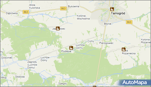 mapa Luchów Górny, Luchów Górny na mapie Targeo