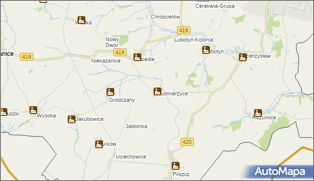 mapa Ludmierzyce, Ludmierzyce na mapie Targeo