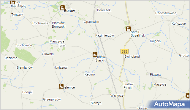 mapa Ludów Śląski, Ludów Śląski na mapie Targeo