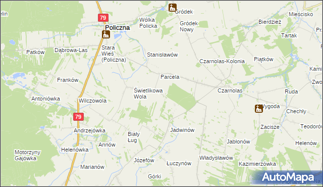 mapa Ługowa Wola, Ługowa Wola na mapie Targeo