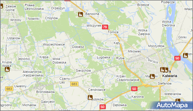 mapa Ługówka, Ługówka na mapie Targeo