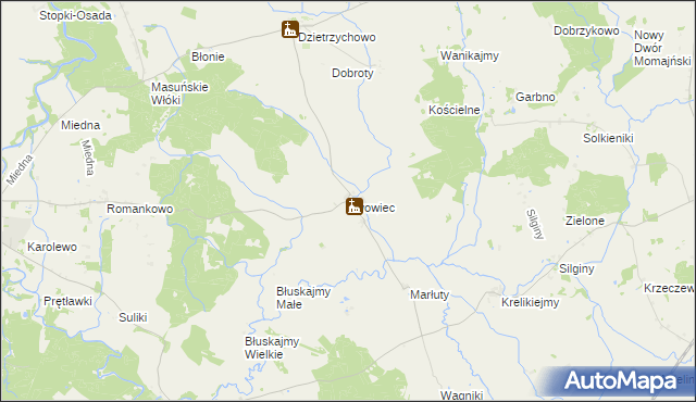 mapa Lwowiec, Lwowiec na mapie Targeo