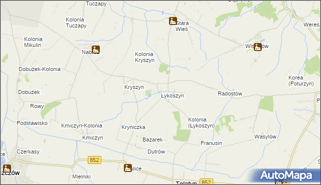 mapa Łykoszyn, Łykoszyn na mapie Targeo
