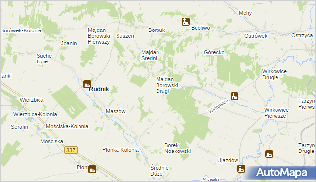 mapa Majdan Łuczycki, Majdan Łuczycki na mapie Targeo