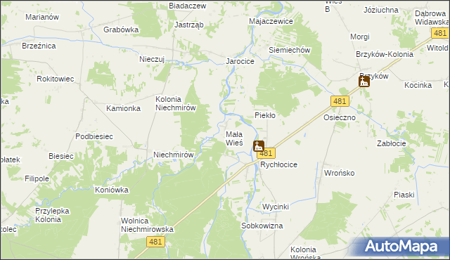 mapa Mała Wieś gmina Konopnica, Mała Wieś gmina Konopnica na mapie Targeo