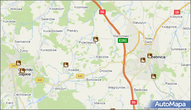 mapa Malczów, Malczów na mapie Targeo