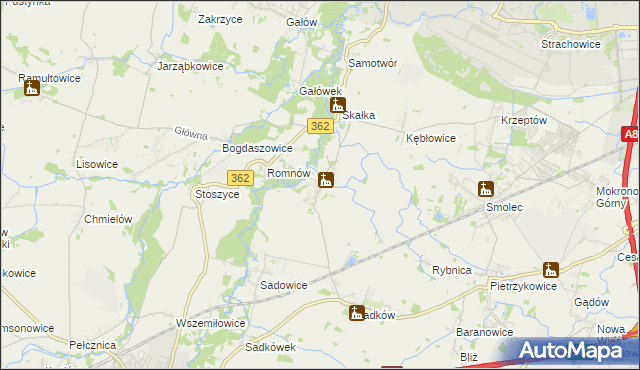 mapa Małkowice gmina Kąty Wrocławskie, Małkowice gmina Kąty Wrocławskie na mapie Targeo