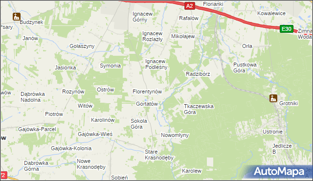 mapa Mariampol gmina Parzęczew, Mariampol gmina Parzęczew na mapie Targeo