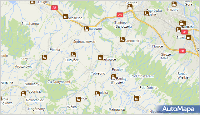 mapa Markowce, Markowce na mapie Targeo