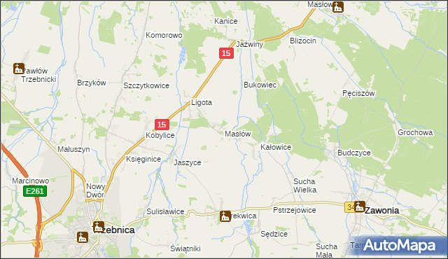 mapa Masłów, Masłów na mapie Targeo