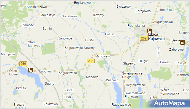 mapa Mchówek, Mchówek na mapie Targeo