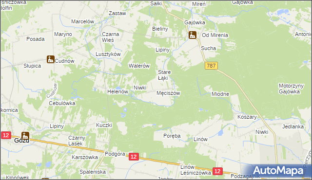 mapa Męciszów, Męciszów na mapie Targeo