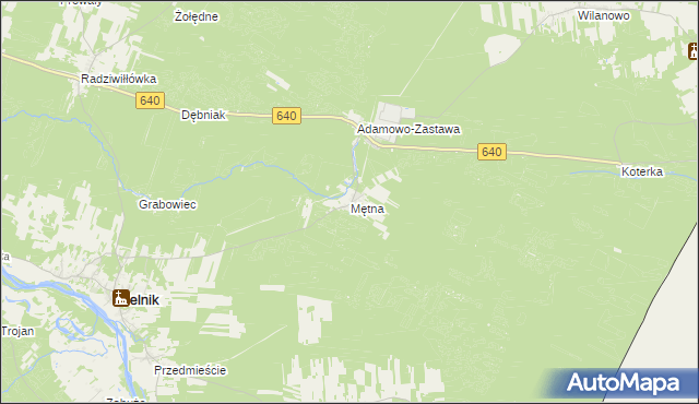 mapa Mętna, Mętna na mapie Targeo