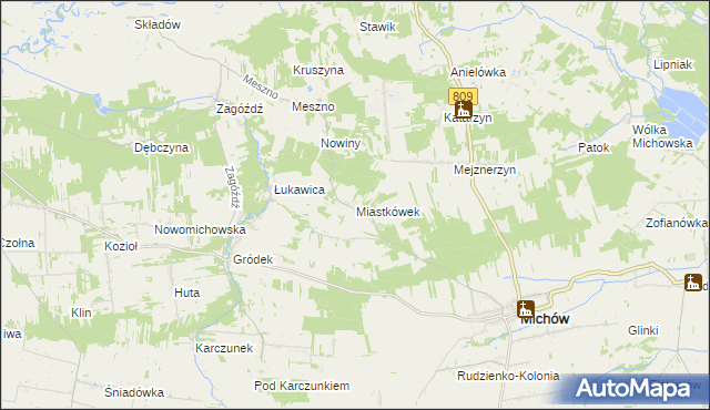 mapa Miastkówek, Miastkówek na mapie Targeo