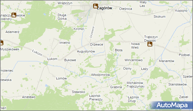 mapa Michalinów Oleśnicki, Michalinów Oleśnicki na mapie Targeo