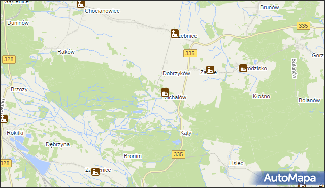 mapa Michałów gmina Chocianów, Michałów gmina Chocianów na mapie Targeo