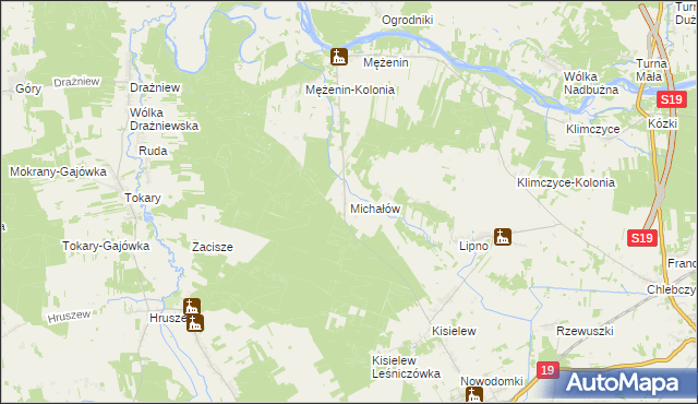 mapa Michałów gmina Platerów, Michałów gmina Platerów na mapie Targeo