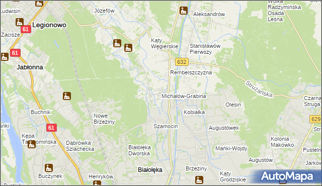 mapa Michałów-Grabina, Michałów-Grabina na mapie Targeo