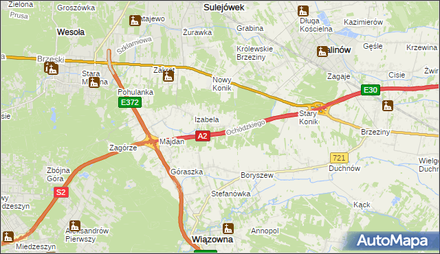 mapa Michałówek gmina Wiązowna, Michałówek gmina Wiązowna na mapie Targeo