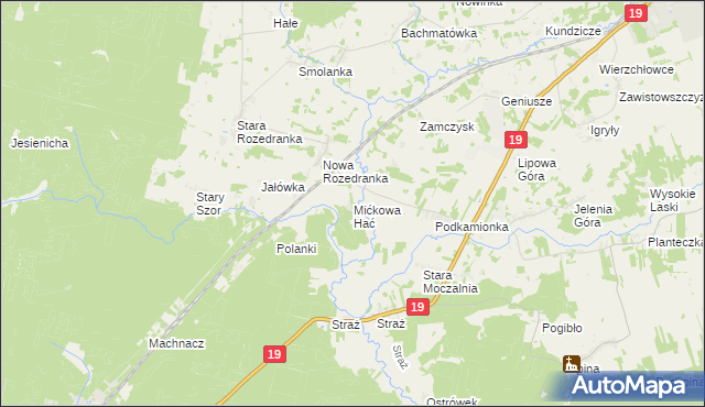 mapa Mićkowa Hać, Mićkowa Hać na mapie Targeo