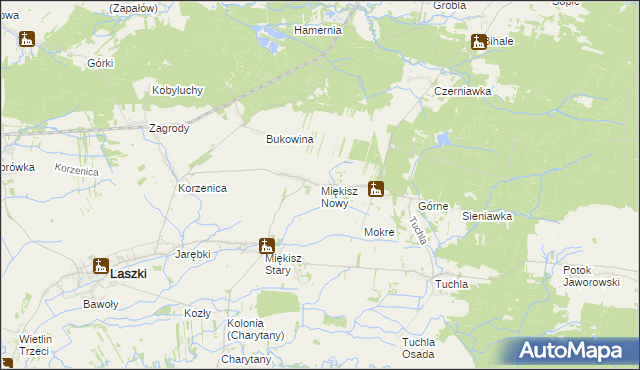 mapa Miękisz Nowy, Miękisz Nowy na mapie Targeo