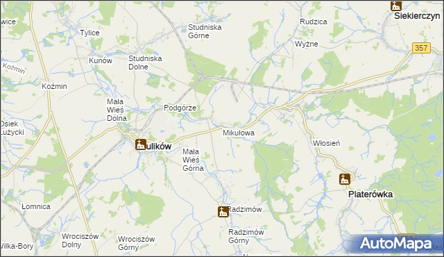 mapa Mikułowa, Mikułowa na mapie Targeo