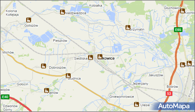 mapa Miłkowice powiat legnicki, Miłkowice powiat legnicki na mapie Targeo