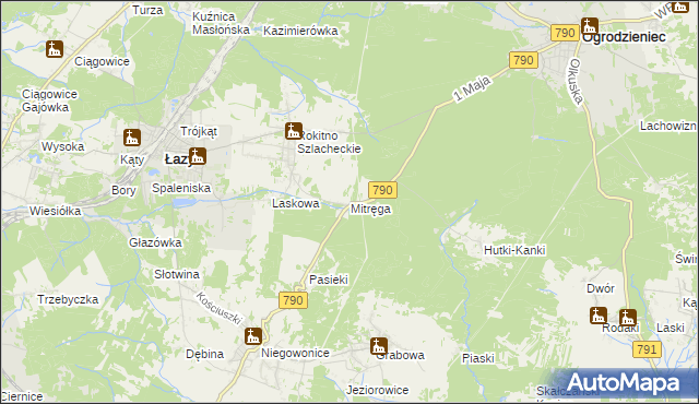 mapa Mitręga, Mitręga na mapie Targeo