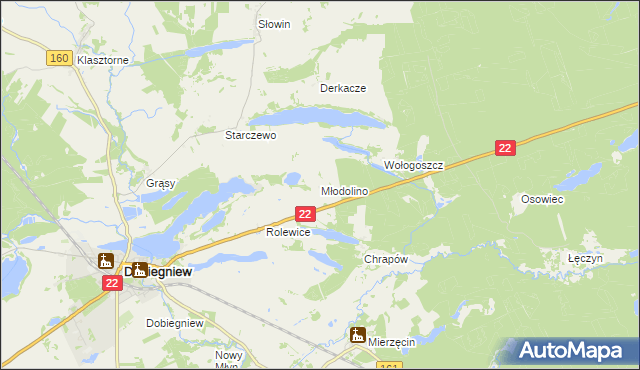 mapa Młodolino, Młodolino na mapie Targeo