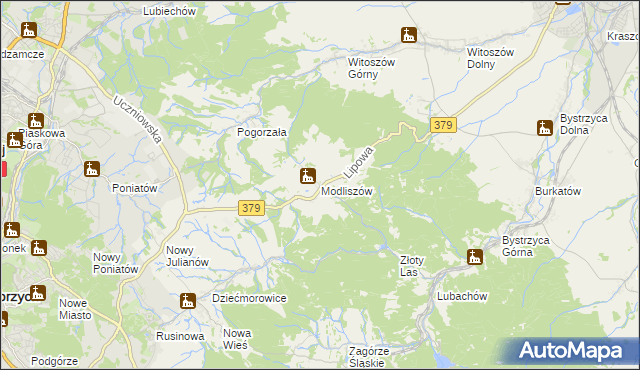 mapa Modliszów, Modliszów na mapie Targeo