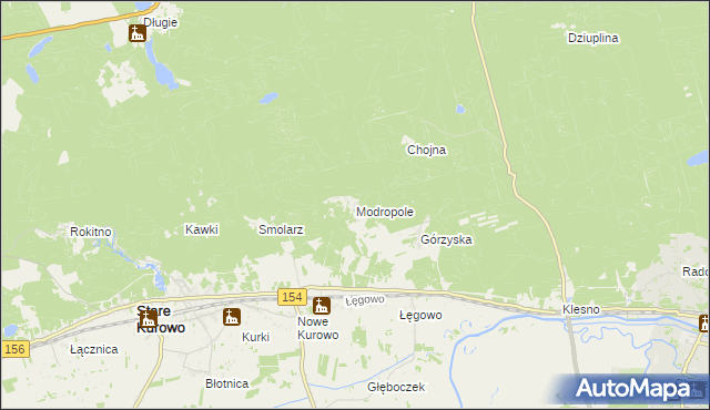 mapa Modropole, Modropole na mapie Targeo