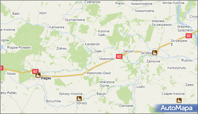 mapa Mołomotki, Mołomotki na mapie Targeo