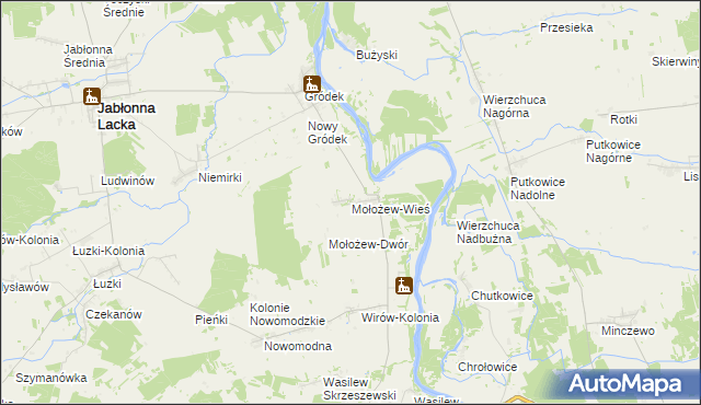 mapa Mołożew-Wieś, Mołożew-Wieś na mapie Targeo