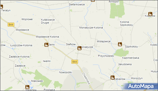 mapa Moniatycze, Moniatycze na mapie Targeo