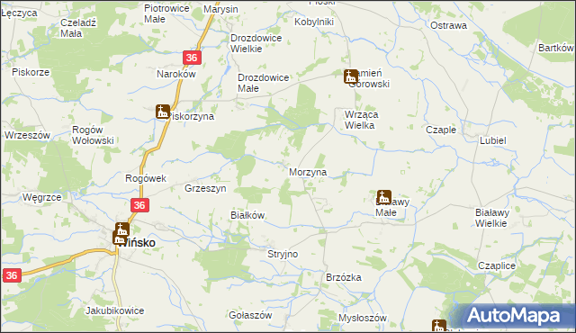 mapa Morzyna, Morzyna na mapie Targeo