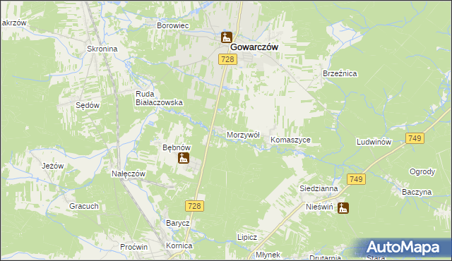 mapa Morzywół, Morzywół na mapie Targeo