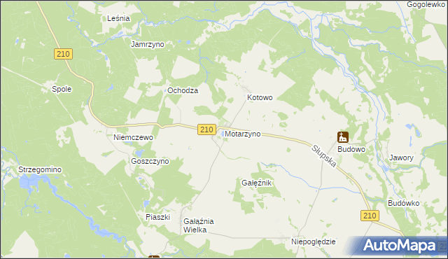 mapa Motarzyno, Motarzyno na mapie Targeo