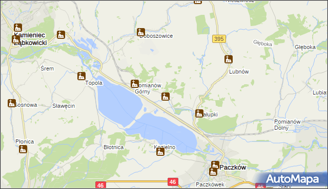 mapa Mrokocin, Mrokocin na mapie Targeo