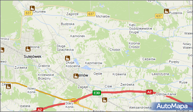 mapa Mrowiska, Mrowiska na mapie Targeo