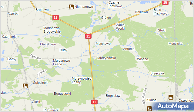 mapa Murzynówko, Murzynówko na mapie Targeo