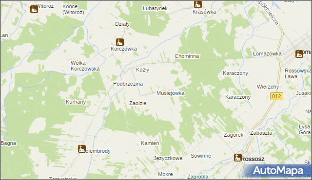 mapa Musiejówka, Musiejówka na mapie Targeo