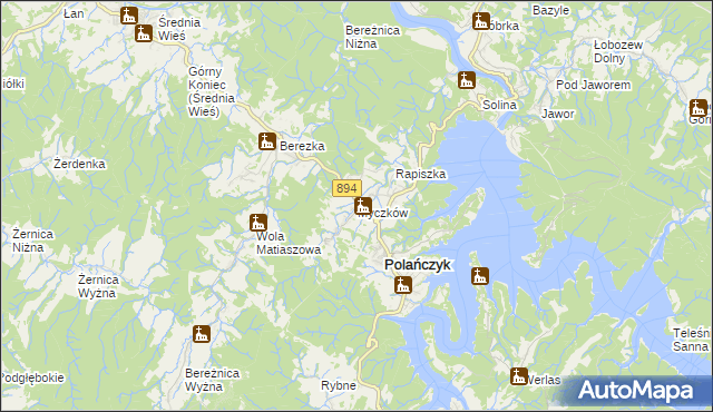 mapa Myczków, Myczków na mapie Targeo