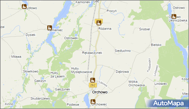 mapa Myślątkowo, Myślątkowo na mapie Targeo